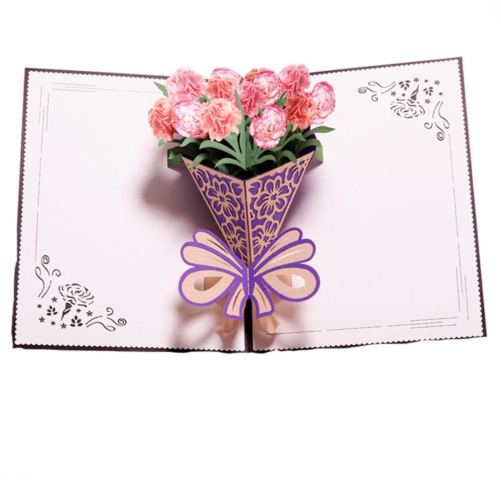 Romântico 3d popup cartões carrossel feliz aniversário 2020 dia das mães presente de aniversário cartões diy cartão & s