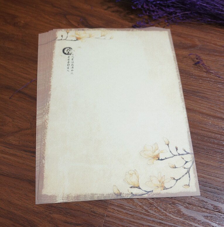 Starożytny papier robić pisania w stylu chińprzejrzeć 16 papier robić pisania kaigu nie.5 pozioma koperta w stylu zachodnim z starożytnym urokiem 8 sztuk/zestaw