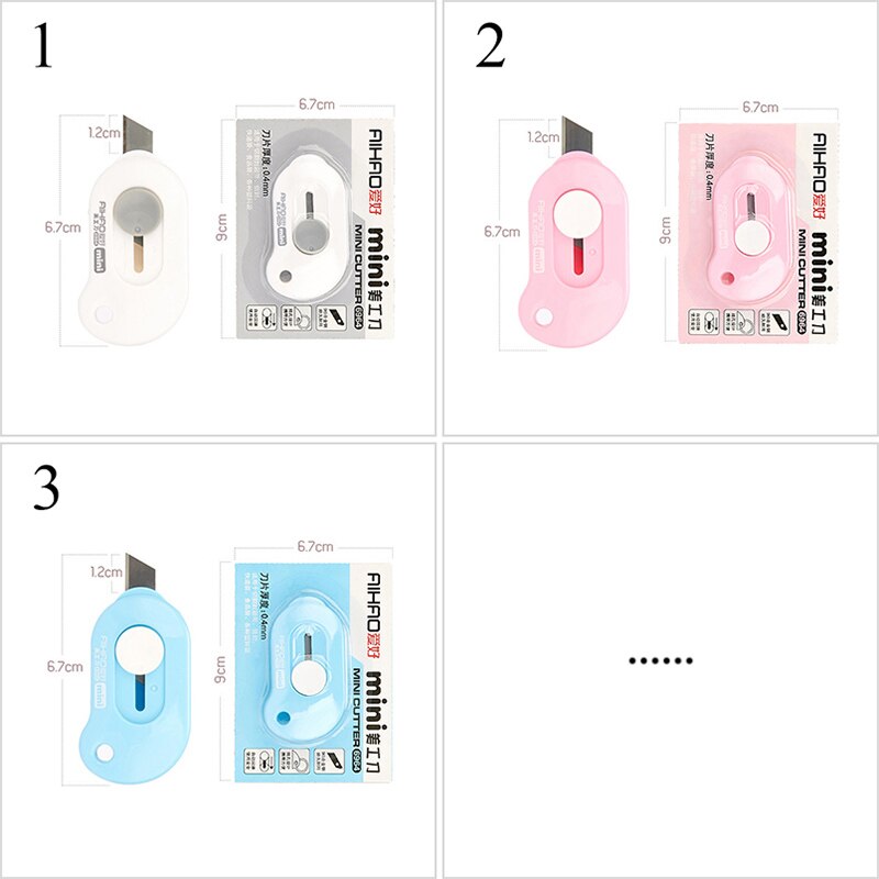 Opiskelija mini söpö kawaii muovitaide veitsi hyödyllisyys veitsi laatikko leikkuri lapsille korealainen paperitavara 7105