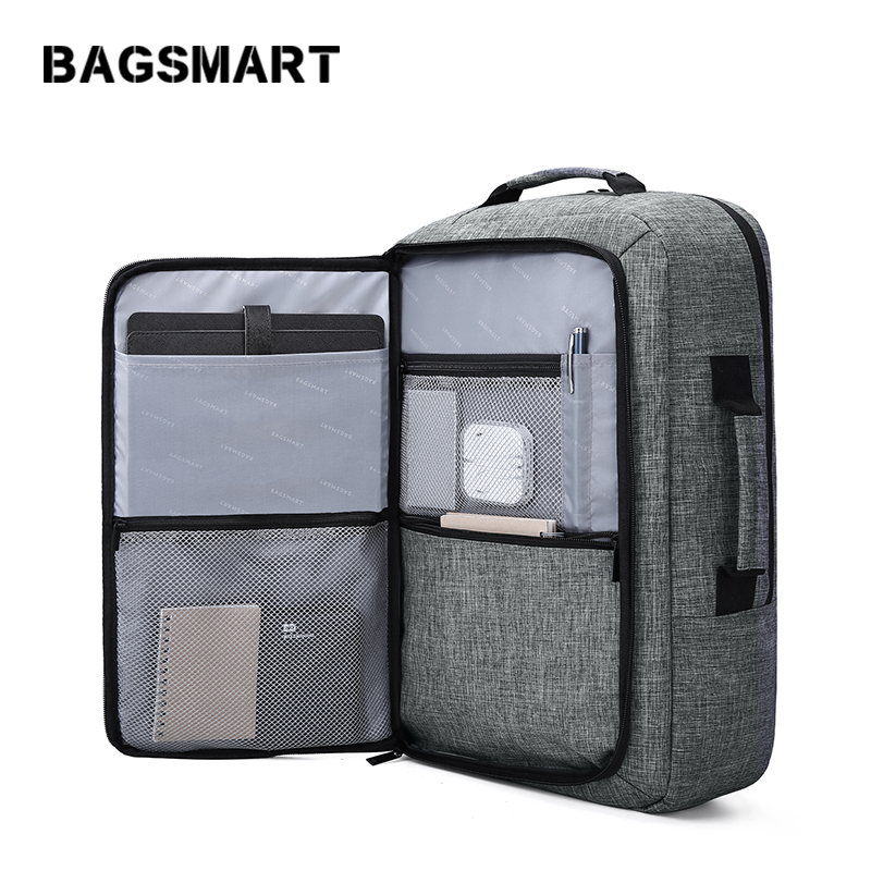 BAGSMART Multifunctionele Bakpack Mannen Reistas Waterdicht Bolsa Mochila voor 15.6 Inch Laptop Rugzak Schooltas Rugzak