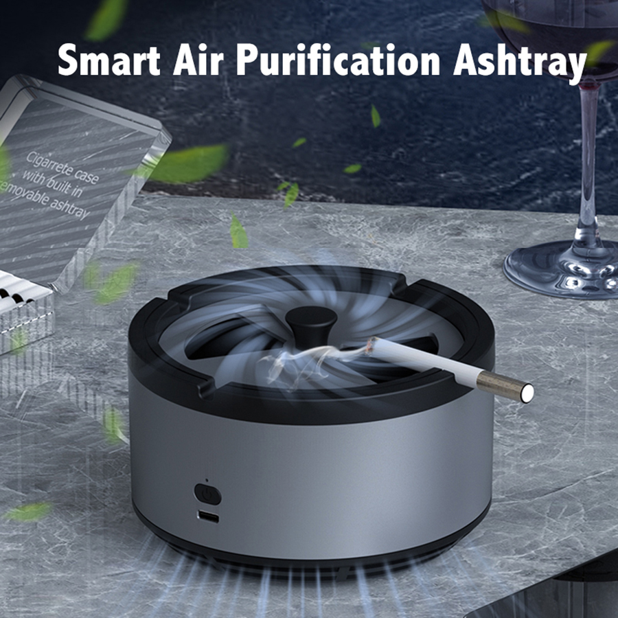 Cenicero multiusos purificador de aire, purificador de aniones, práctico, para cenizas, accesorios portátiles para la casa y la Oficina familiar