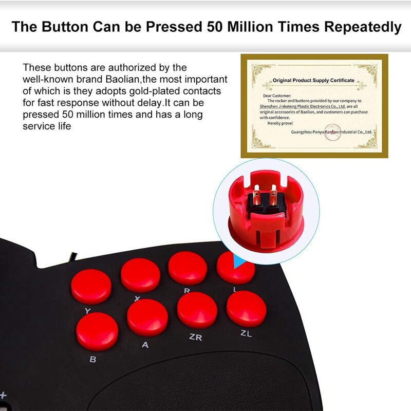 Game Joystick, Computer Supports Double-Player, Android Phone, PC, TV, Arcade Joystick