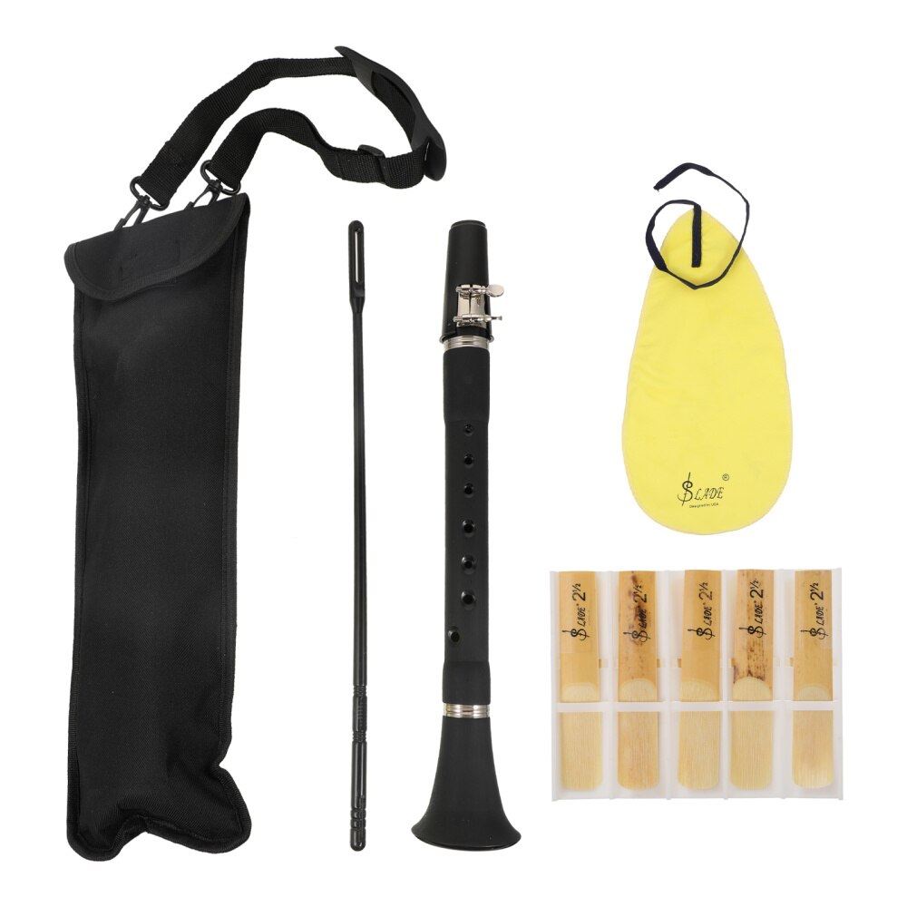 Compact Pocket Size Beginner Student Wind Instrument Clarinet with Reed: Default Title