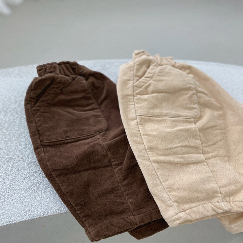 Koreaanse Stijl Herfst Kinderen Meisjes Jongens Broek Corduroy Losse Radijs Broek Kinderen Uitloper Mode Kleding E3000