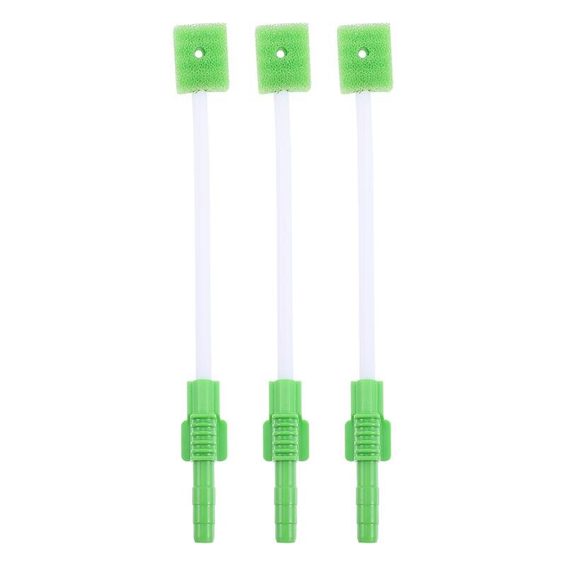 3Pcs Sponge Tooth Brushes Oral Swabs Oral Cleaning Brushes Sponge Swabs Toothbrushes Mouth Swabs For Elderly 19.5X2.2CM: Green