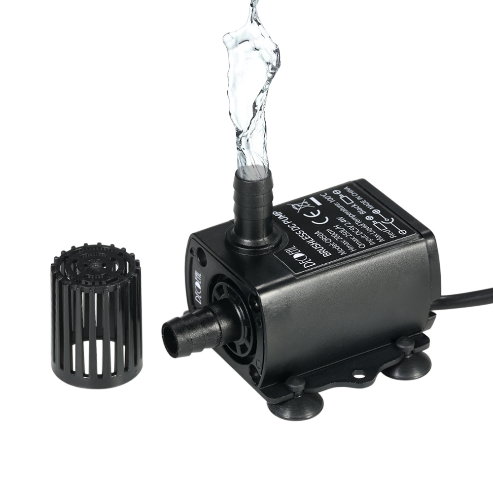 Ultra-Stille Borstelloze Waterpomp Usb DC5V 4.8 W/2.4 W Waterdichte Dompelpompen Mini Aquarium Pomp Vijver fontein Wave Maker: 2.4W