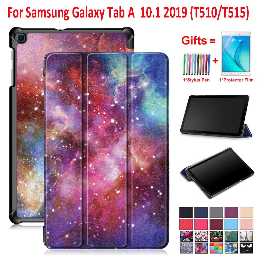 For Samsung Galaxy Tab A Case Cover 10.1 inch Tablet SM-T510 SM-T515 T510 T515 Magnetic Trifold Stand Case Funda