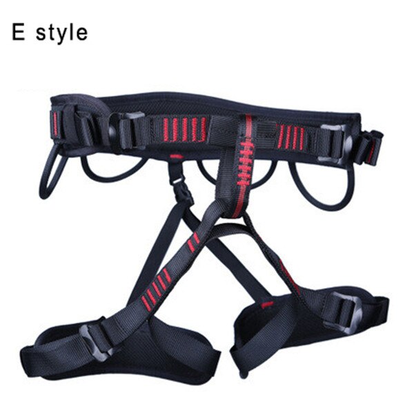 Cortina rappel de escalada en roca de rescate, equipo limpieza pared, arnés de protección de cintura de , cinturones de seguridad: E style
