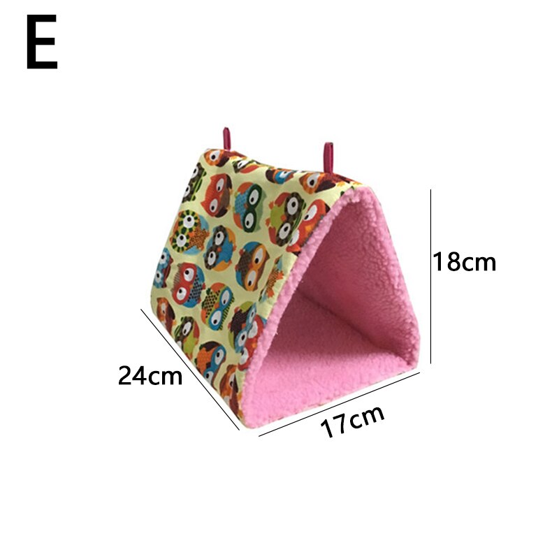 Warm Kooi Nest Tent Vogel Opknoping Cave Papegaai Schommel Speelgoed Kooi Nesten Papegaai Hangmat Vogel Opknoping Bed House Pluche winter: E-M