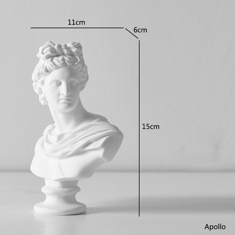 Kodin sisustus hartsi taide käsityöt kreikkalainen patsas mytologia david pään rintakuva mini-eurooppa michelangelo veistos luonnos harjoitus: Apollo