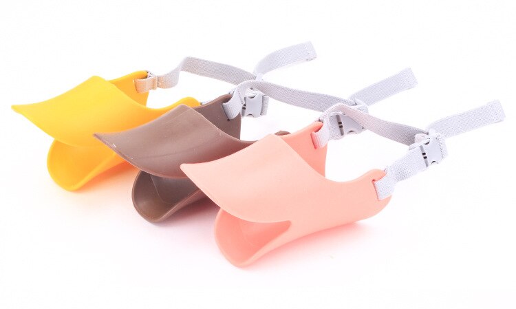 Dog Muzzle Silicone Cute Duck Mouth Mask Muzzle Bark Bite Stop Small Dog Anti-bite Masks For Dog Products Pets Accessories GYH