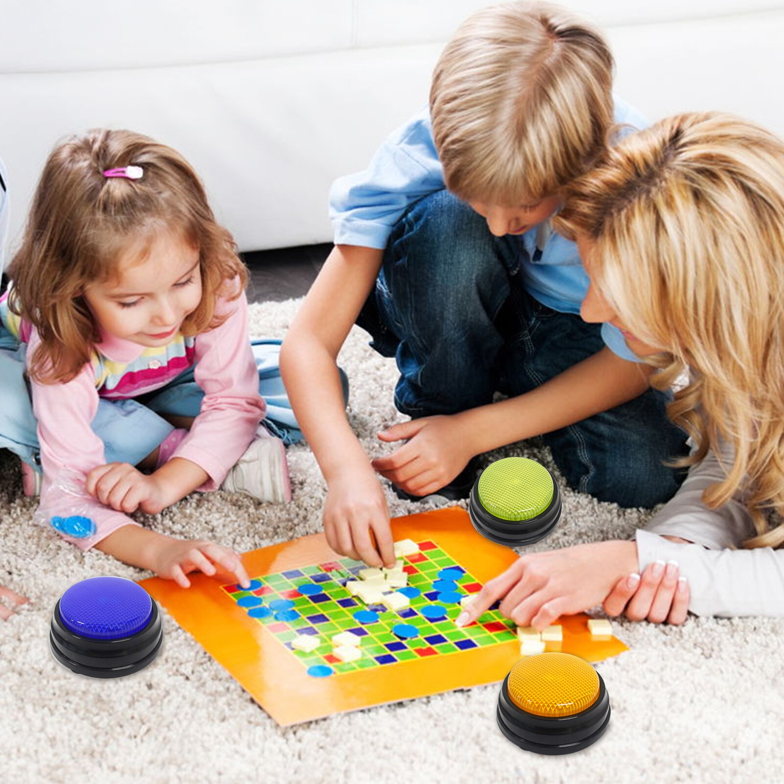 Bouton de jeu parlant enregistrable, réponse, buzzer, phonographe, bruit de fête, bouton d&#39;enregistrement vocal, jouet interactif pour enfants