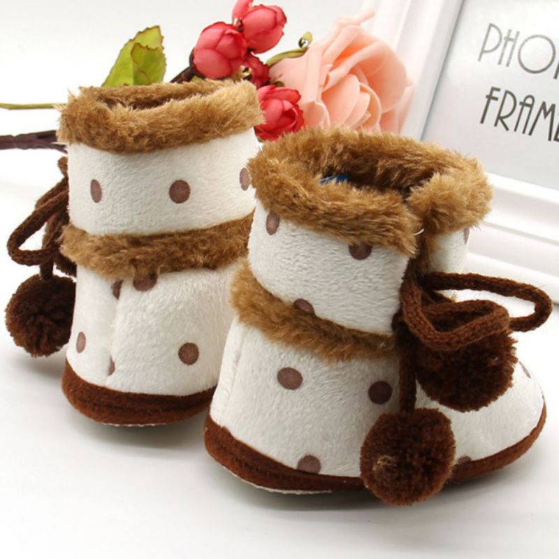 LXA-Baby Boys Girls Winter Boots Soft Bottom Baby Girls Moccasin Warm Boots Non-slip Booties
