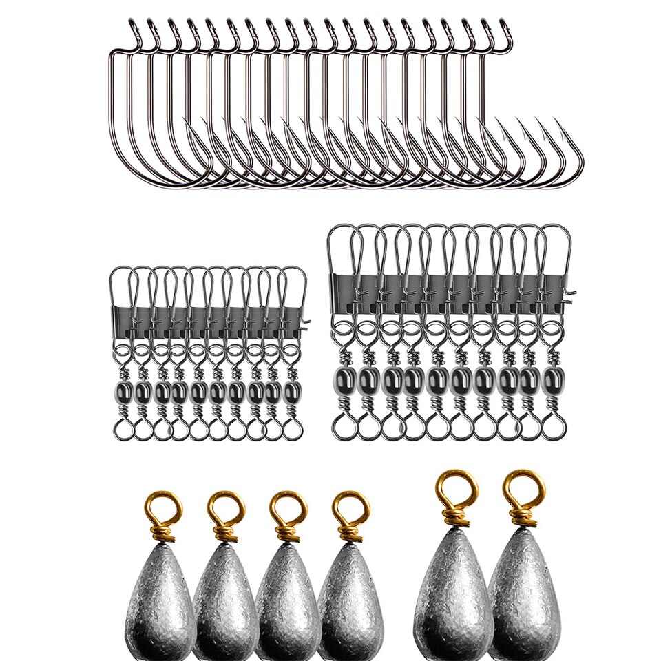 165pcs/box Fishing Accessories Kit Box Set With Jig Hooks fishing Sinker Fishing Swivels Snaps Rock Carp Fishing Tackles Box