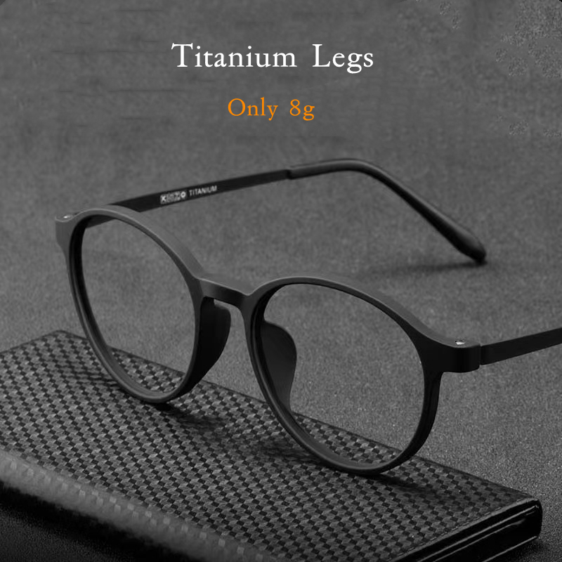 Ultralight Titanium Legering TR90 Leesbril Voor Mannen En Vrouwen Retro Ronde Anti Blauw Licht Presbyopie Bril 0 +100 +150 +250