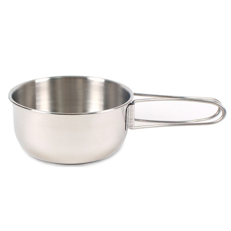 4 Pçs/set Tigela 500Ml de Aço Inoxidável Ao Ar Livre Panelas Talheres Panelas para Camping Caminhadas Pesca Viagem Piquenique