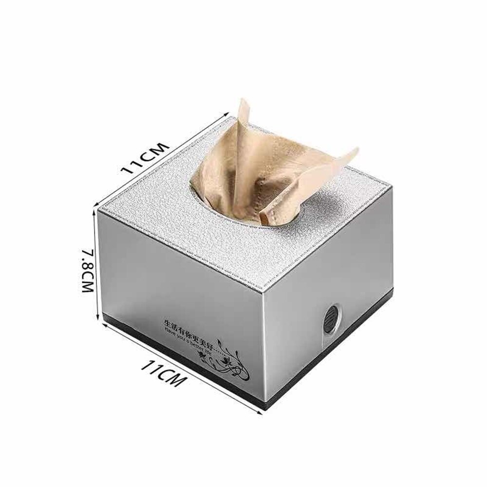 B-LIFE Tissue Dispenser Box Cover Holder Clear Acrylic Rectangle Napkin Organizer Hand Towel Dispenser Tissue Cover Rectangular: S SILVER