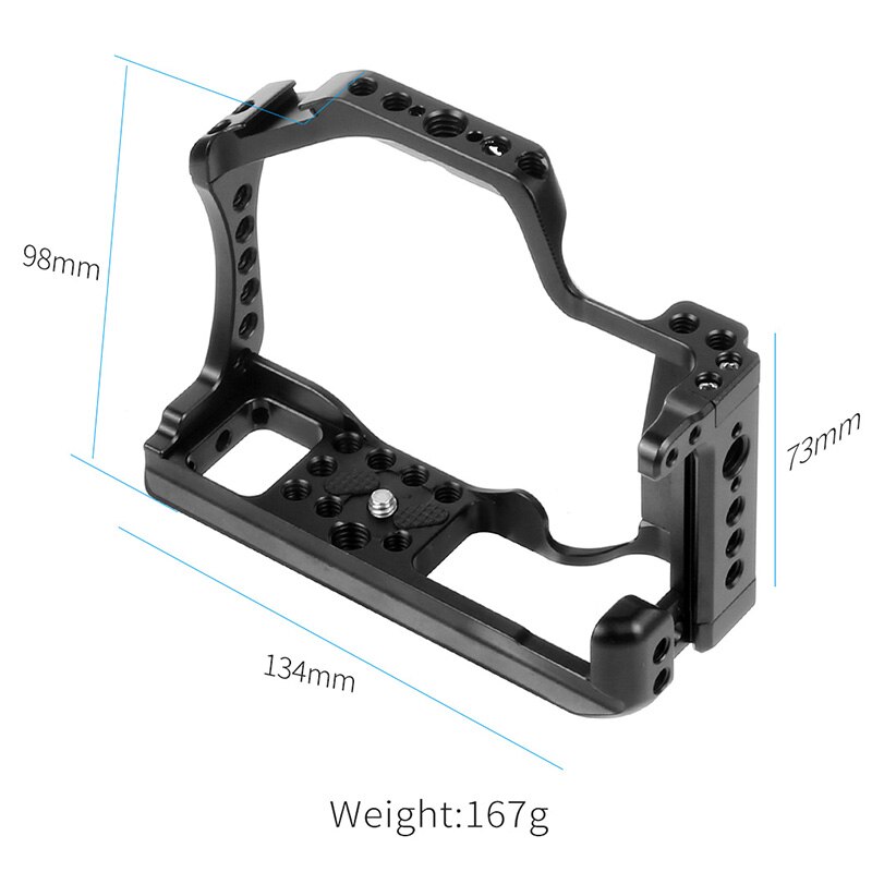 Di Alluminio di CNC Gabbia Fotocamera per Canon EOS M50 / M5 DLSR Cassa Fredda Shoe Mount di Espansione Della Copertura Quick-Rease piastra di Supporto