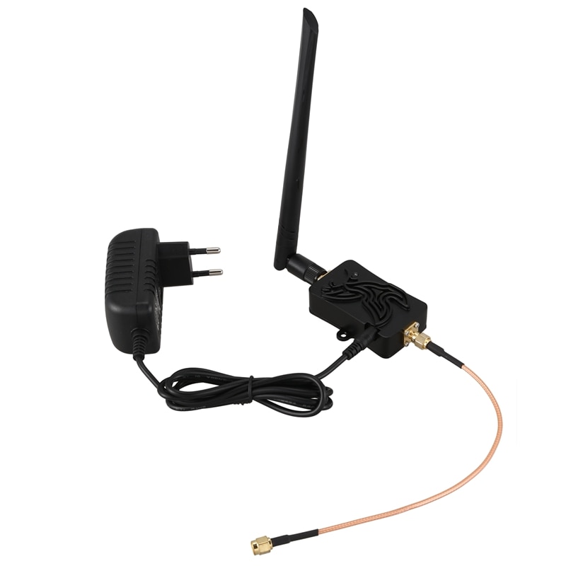 Roteador amplificador de sinal sem fio, 4w, bluetooth, wi-fi, 2.4ghz, com plugue eur, antena de amplificação de sinal zigbee bt