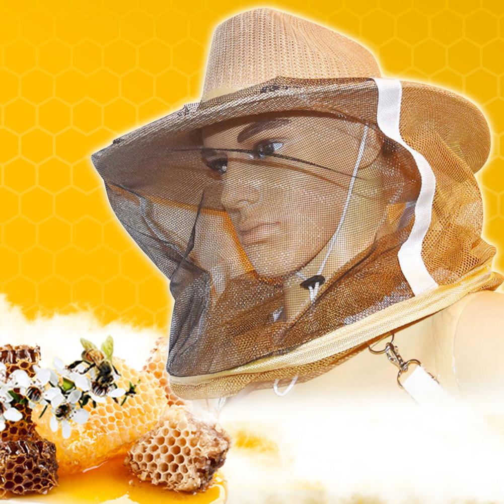 Gorro Protector de malla para abejas, Protector para la cara antiabejas, duradero y cómodo, 1 unidad