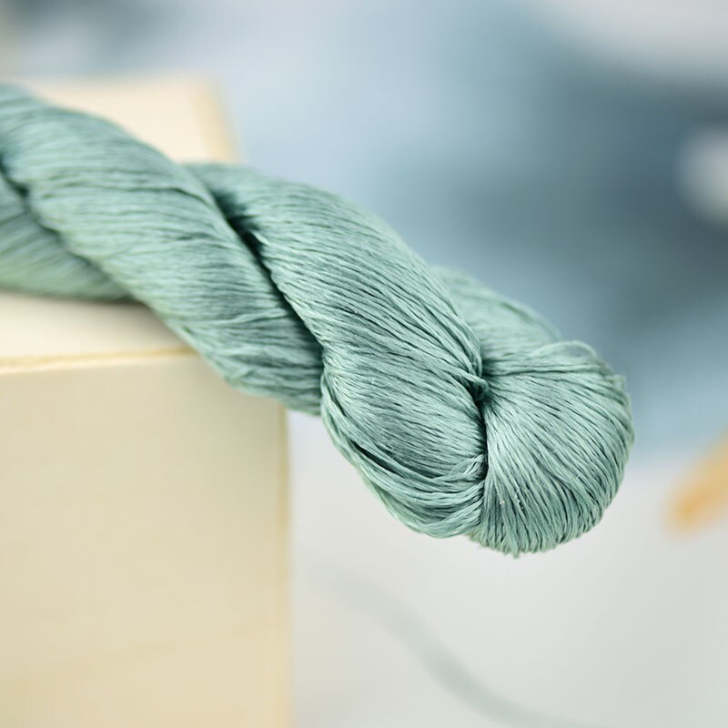 1pcs 100% silk thread hand embroidery embroider cross stitch 400m silk embroidery thread malachite green/7 gradient color: 2