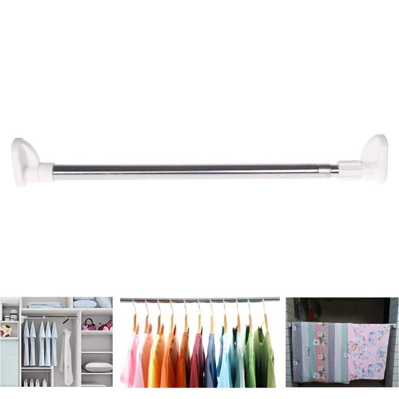 Uitschuifbare Telescopische Staven Douche Gordijn Polen Kleding Kledingkast Organizer Rack P82C