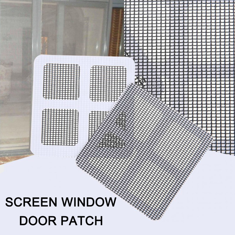 Window and Door Screen Repair Kit Fiberglass Screen Repair Patches Strong Adhesive Screen Repair Stickers Waterproof Mesh Film