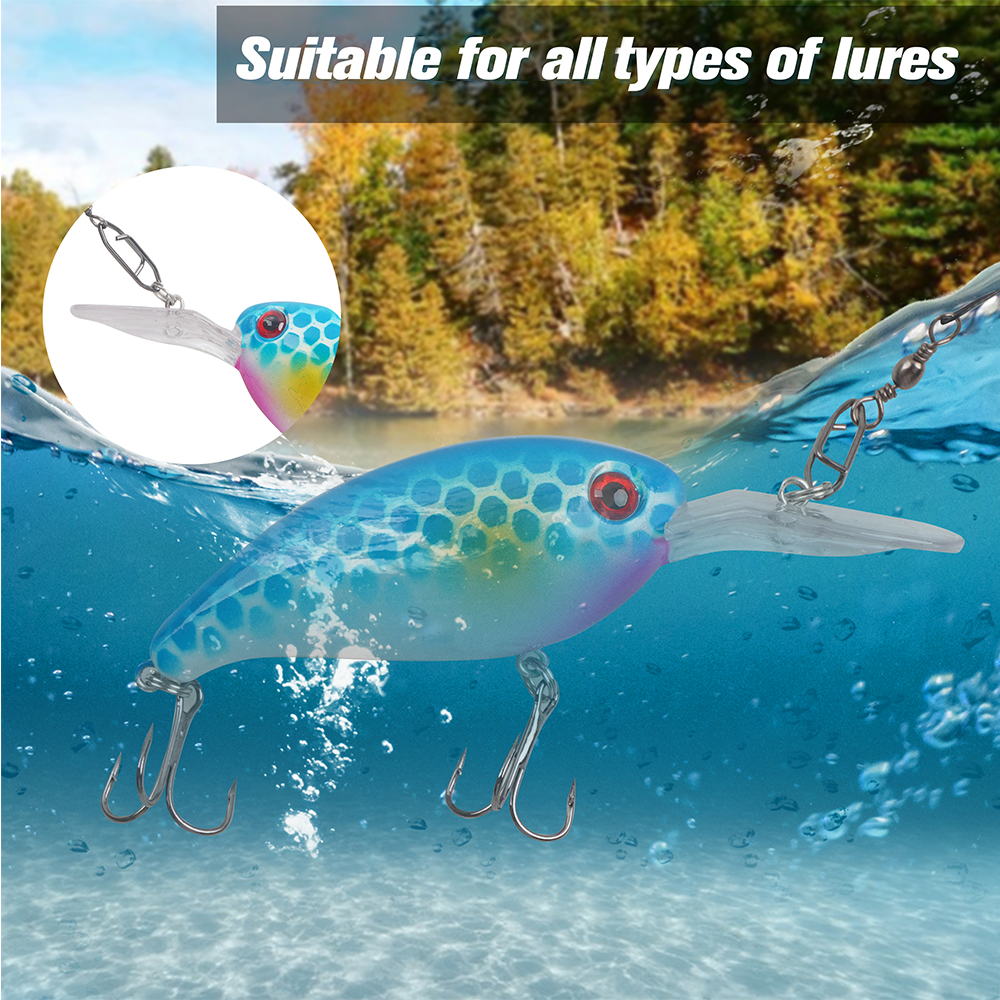 50 Stuks Power Vissen Clips Vissen Snelheid Clips Hoge Sterkte Vissen Lokken Clips Rvs Quick Change Snelle Link Clip Snaps