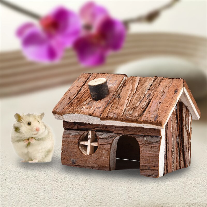 Houten Huis Prachtige Huis met Schoorsteen voor Hamster chinchilla cavia