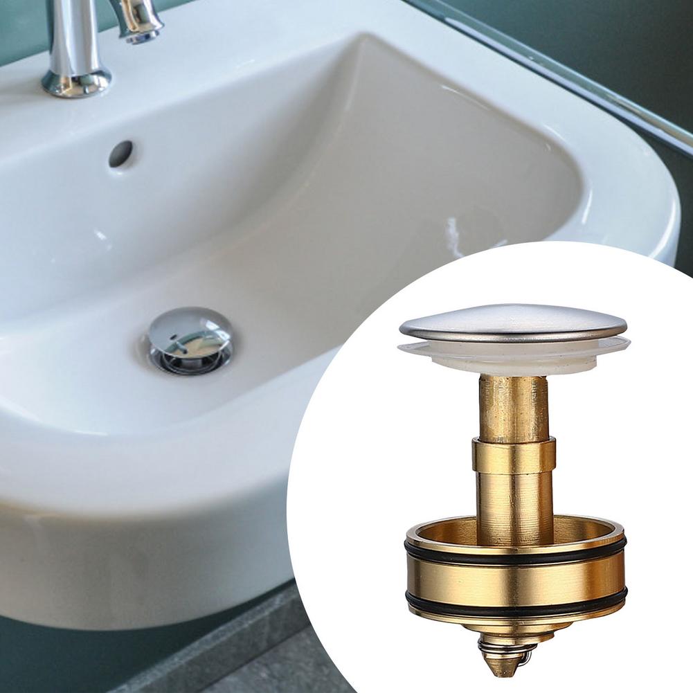 Bathtub Plug Bath Pop Up Waste Plug Seal Brass Bathroom Tub Drain Drainer Strainer Durable Universal Bounce Drainage Filter