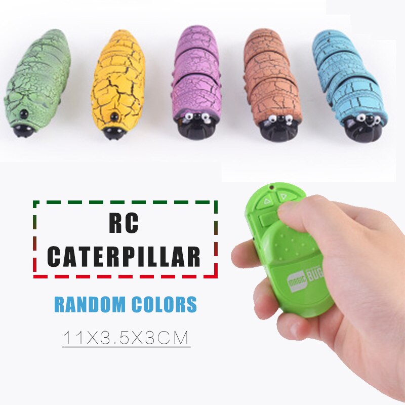 Nieuwigheid 1 stuks rc slang angstaanjagend speelgoed plastic infrarood grappige afstandsbediening slang ratelslang ondeugend kerstmeubilair: Rups