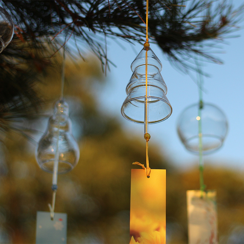 Vidro transparente Wind Chime, DIY Graffiti pintados à mão Wind Chime, adequado para decoração ao ar livre, Festival da Primavera
