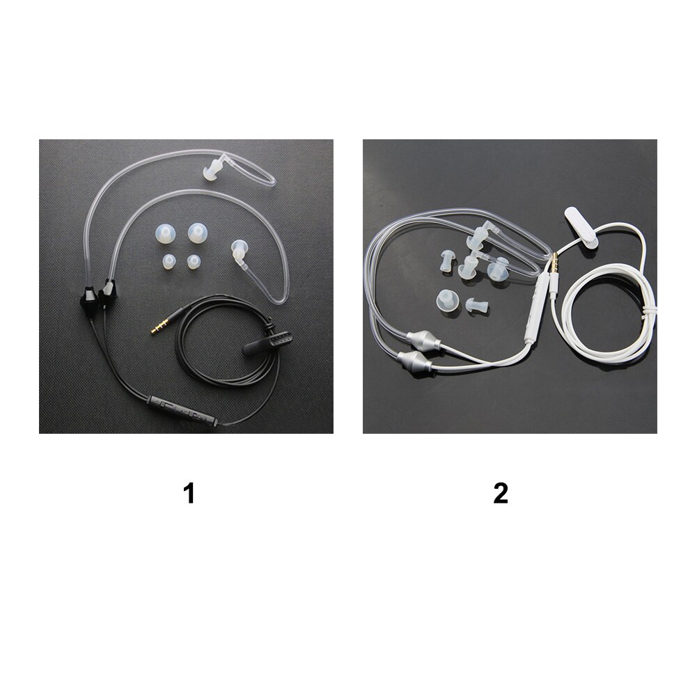 I örat stereo luftrör anti-strålning headset strålningssäker hörlur  #734