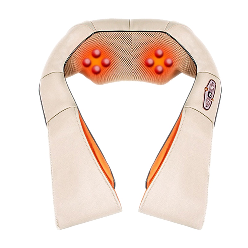 Masajeador de cervicales y cuello Shiatsu, rodillo eléctrico de Chal, dispositivo de calor Manual, máquina para el hogar, China