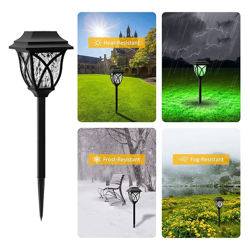 6 Pack Kleur Veranderende Zonne-verlichting Outdoor Tuin Decor,Auto On/Off Solar Pathway Lichten Buiten Waterdicht