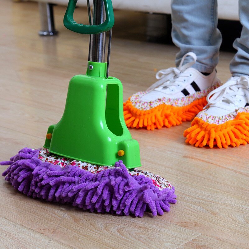 Chenille Dust Mop Slippers Foot Socks Caps Floor Cleaning Lazy Shoe Dust Hair Cleaner For Utensils Accessories Towel Microfiber