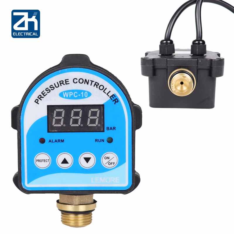 Digital Pressure Control Switch WPC-10,Digital Display Eletronic Pressure Controller for Water Pump With G1/2" Adapter