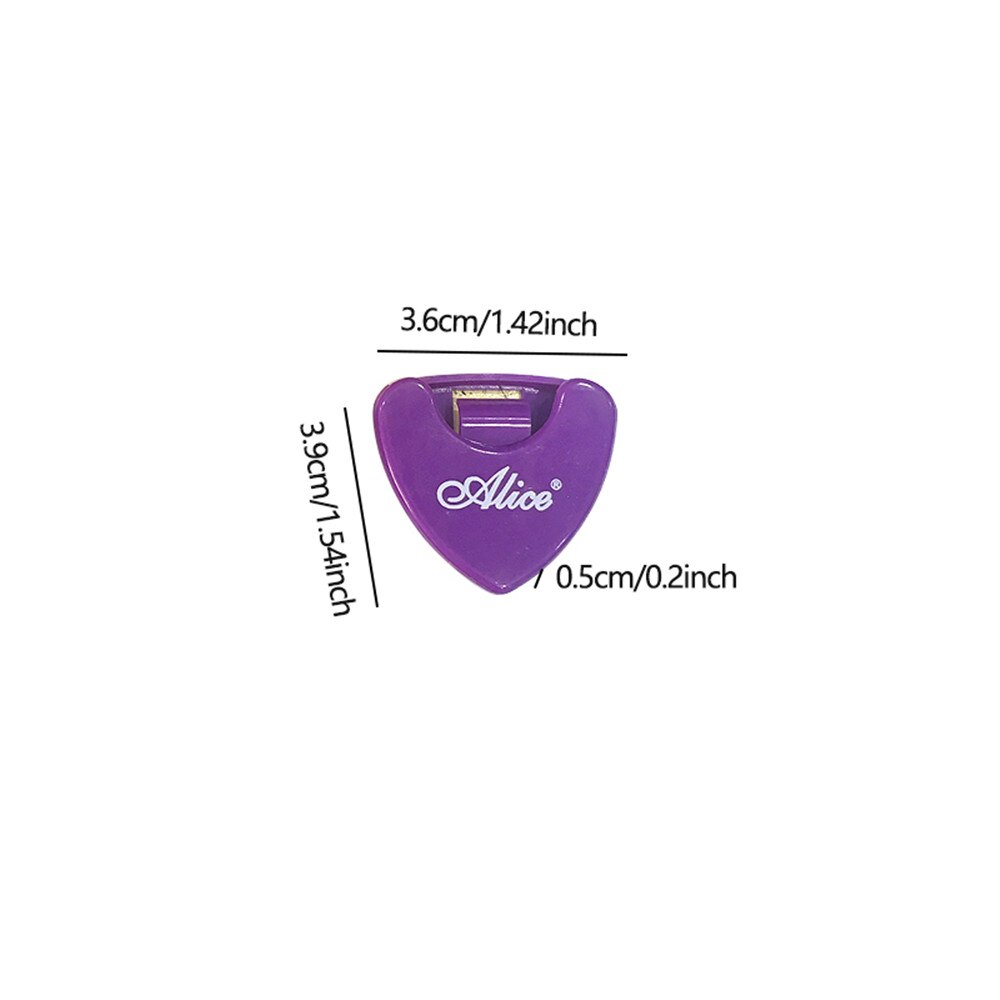 Alice Guitar Pick Holder Large Capacity Plastic Plectrum Case with Self Adhesive Sticker for Guitar Parts Guitar Plectrum Holder: Purple 