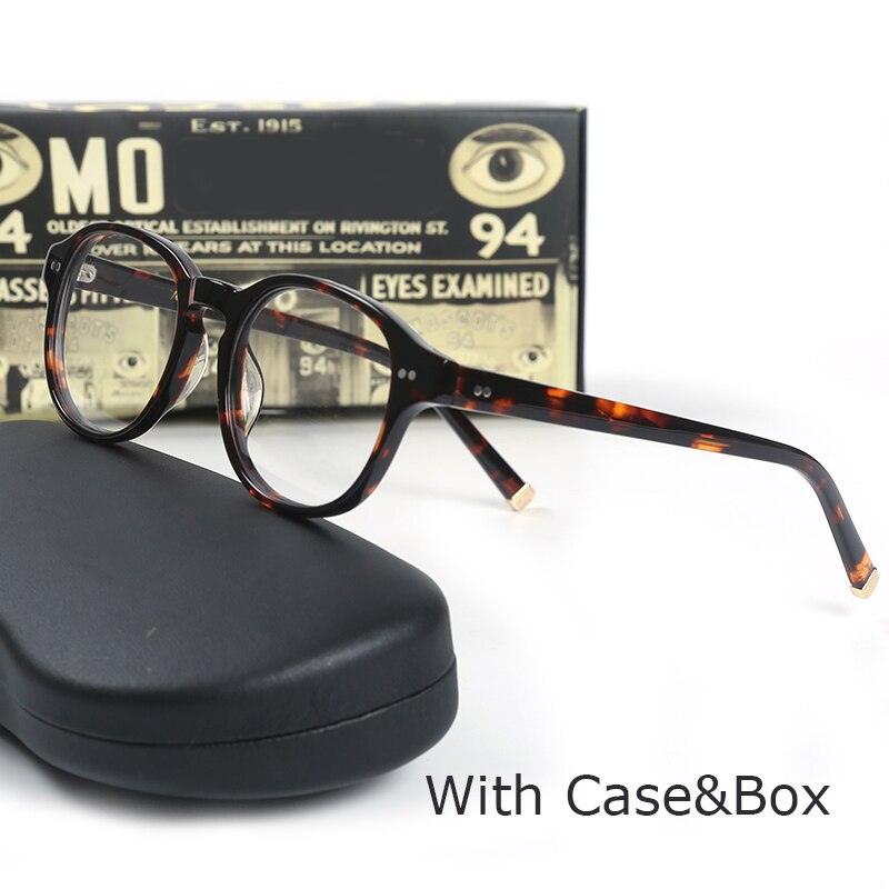 Johnny Depp Optische Brilmontuur Brillen Mannen Arthur Stijl Met Case & Box Computer Clear Lens Brillen Frame Mannelijke YQ002: YQ002 tortoise BOX