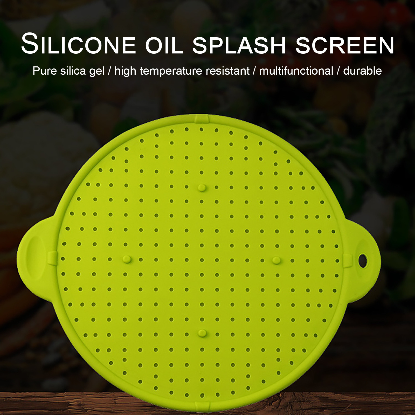 Utensilios de cocina multifunción, protector de salpicaduras de silicona, tapa de sartén, tapón de derrame, colador de pantalla