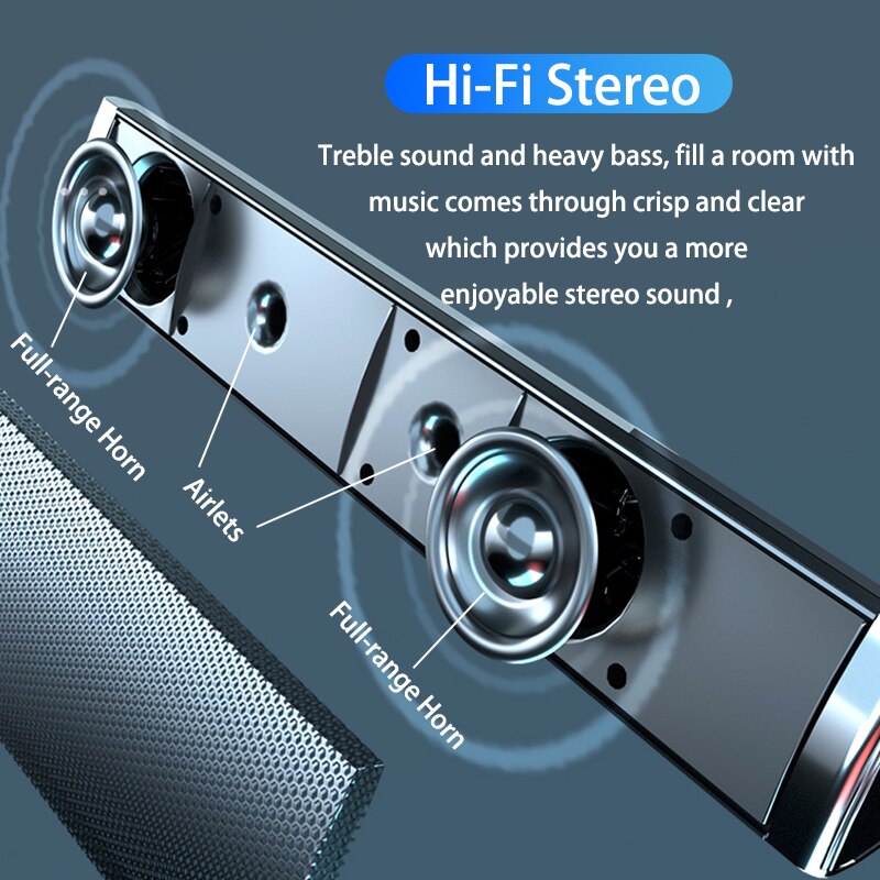Home Theatre-systeem Soundbar Tv Subwoofer Bluetooth Caixa De Som Para Pc Sound Bar Boombox Cinema Computer Speakers 2.1