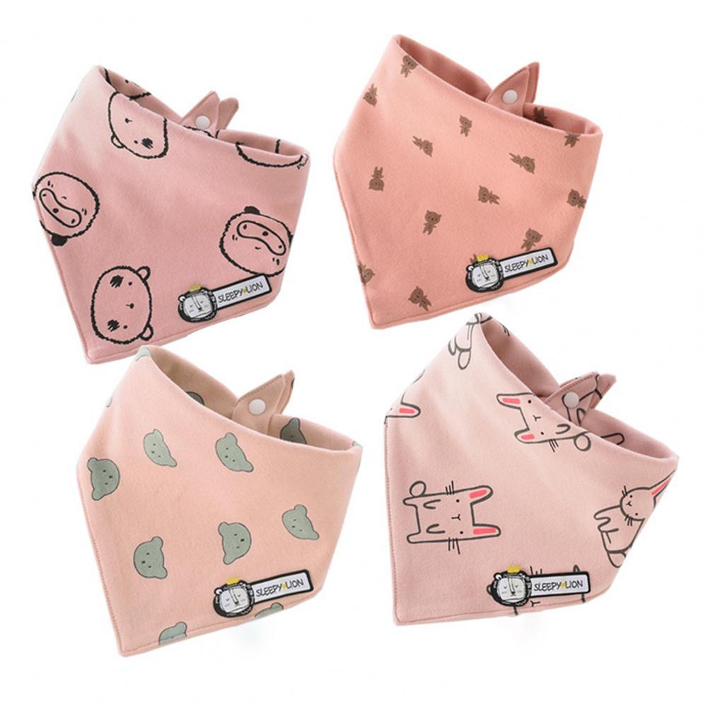 4 Teile/satz Lätzchen rülpsen Tücher Baby Jungen Mädchen Schal Speichel Dreieckigen Doppel-geschichtet Baumwolle Lätzchen freundlicher Zubehör setzt für Baby