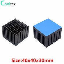 2 stuks 40 x 40 x 30mm aluminium koellichaam radiator koellichaam koeling voor elektronische chip led met thermisch geleidende dubbelzijdige tape