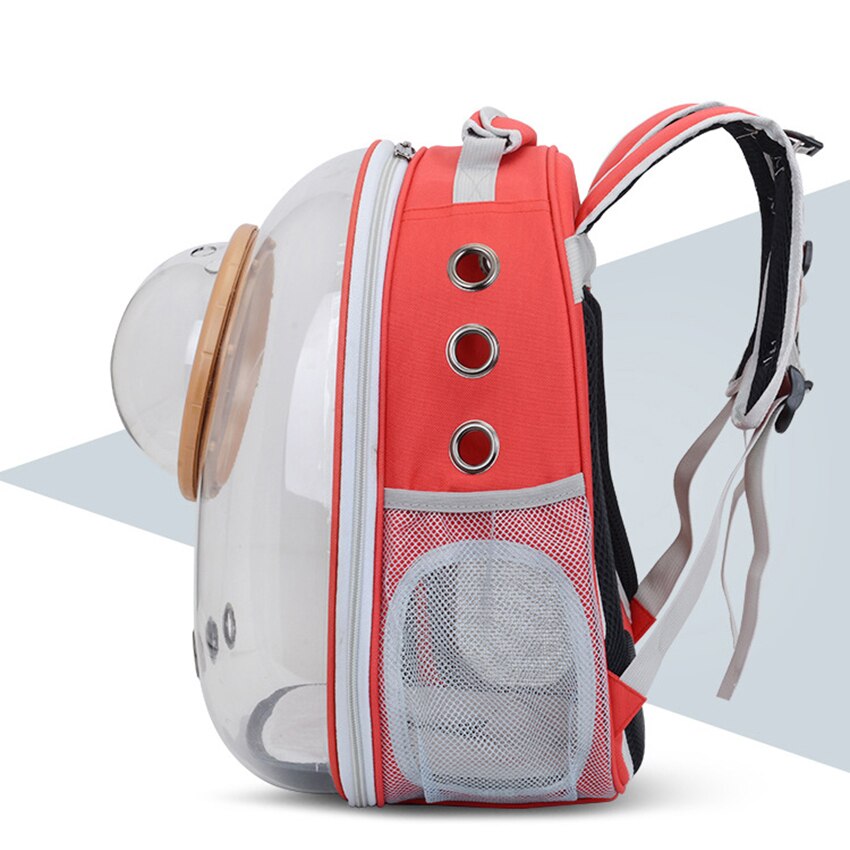 Pet Parrot Carrier Bird Travel Bag Backpack Space Capsule Transparent Backpack Breathable Parrot for Hiking (Vegetable