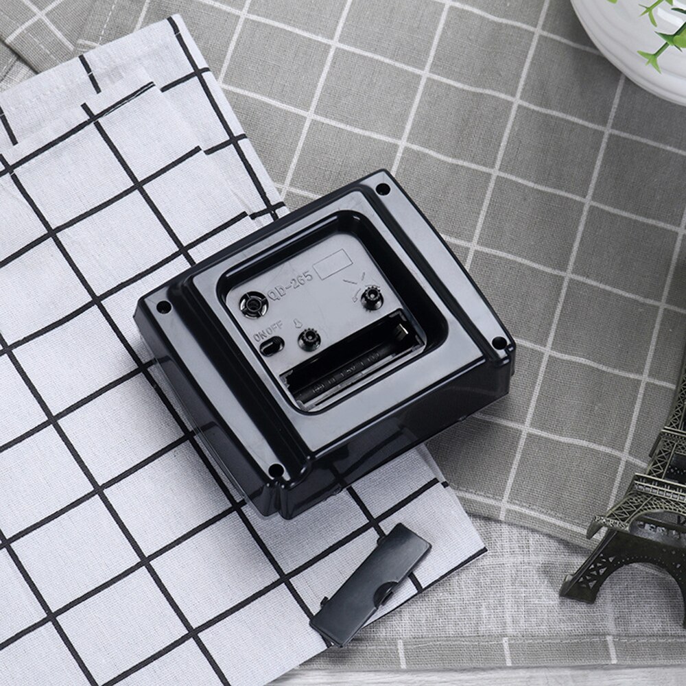 Mini Square Bedside Silent Alarm Clock Battery Powered Wake Up Snooze Student Bedroom Living Room Household Home Decor