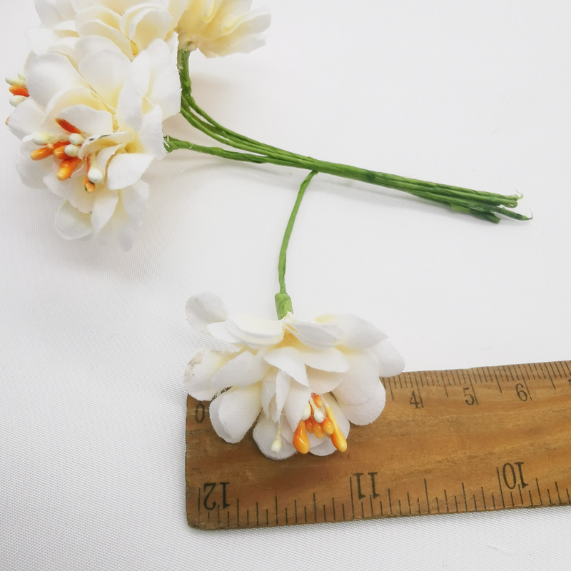 6 STUKS Geschenkdoos Scrapbooking Anjer Kunstbloemen Zijde Boeket Voor Bruiloft Decoratie Party DIY Krans Craft Nep Bloem