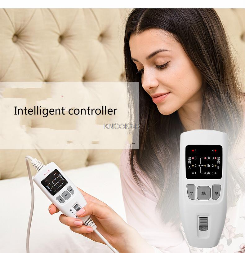 180Cm Security Dual Temperatuur Timing Controller Elektrische Bed Deken Huishoudelijke Elektrische Matras Zachte Mat Warmer Verwarming Pad