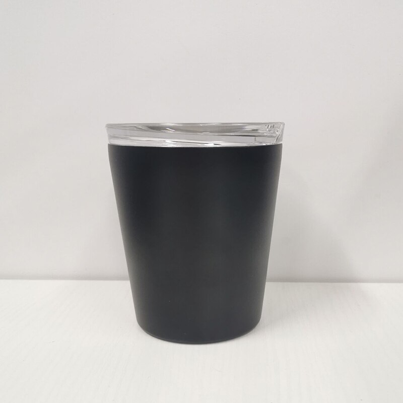 Taza Termo de acero inoxidable para café, vaso de viaje con tapa para llevar en el coche, ideal para , 240ml, 360ml, 304, 18/8: Black 240ml