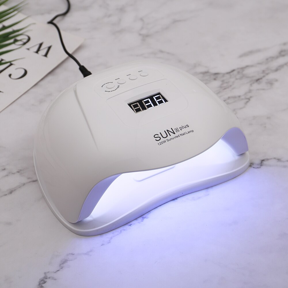 Nagel Trockner Für Manikübetreffend Für Aushärtung UV Gel Nagellack Mit Bewegung spüren LCD Anzeige Sonne X Plus UV LED lampen