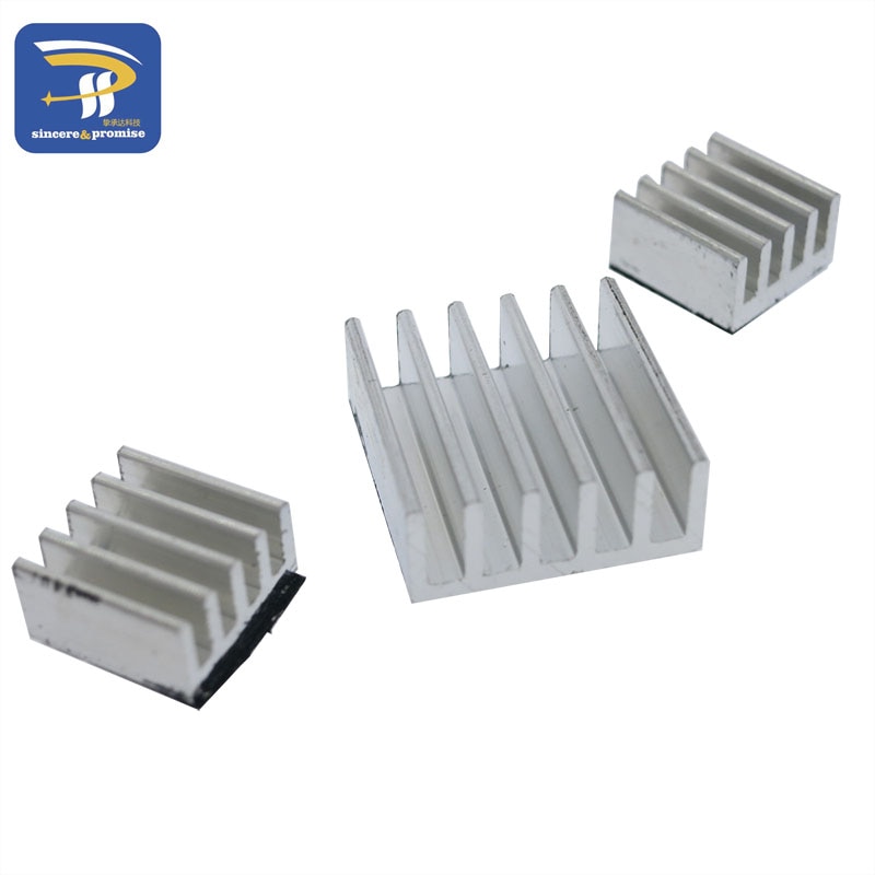 3Pcs + Adhesive Raspberry Pi 3 Heatsink Cooler Zuiver Aluminium Koellichaam Set Kit Radiator Voor Cooling Raspberry Pi 2 B